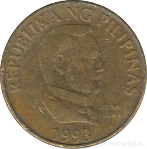 Монета. Филиппины. 25 сентимо 1993 год.