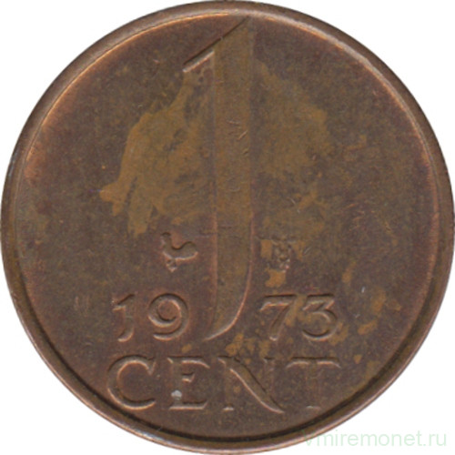Монета. Нидерланды. 1 цент 1973 год.