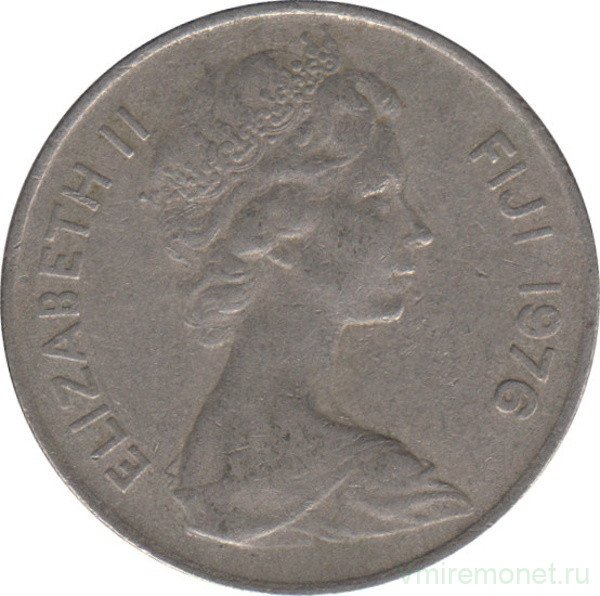 Монета. Фиджи. 10 центов 1976 год.