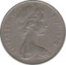 Монета. Фиджи. 10 центов 1976 год. ав.