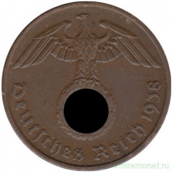 Монета. Германия. Третий Рейх. 2 рейхспфеннига 1938 год. Монетный двор - Берлин (А).