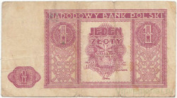 Банкнота. Польша. 1 злотый 1946 год. Тип 123.