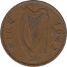 Монета. Ирландия. 1/2 пенни 1942 год. ав.