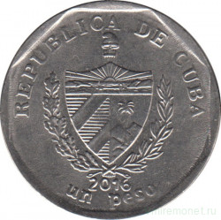Монета. Куба. 1 песо 2016 год (конвертируемый песо).