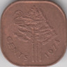 Монета. Свазиленд. 2 цента 1974 год. ав.