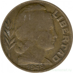 Монета. Аргентина. 20 сентаво 1948 год.