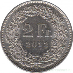 Монета. Швейцария. 2 франка 2012 год.