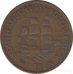 Монета. Южно-Африканская республика (ЮАР). 1 пенни 1938 год.