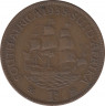Монета. Южно-Африканская республика (ЮАР). 1 пенни 1938 год. ав.