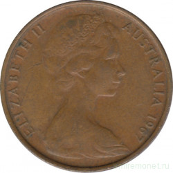 Монета. Австралия. 2 цента 1967 год.