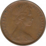 Монета. Австралия. 2 цента 1967 год. ав.