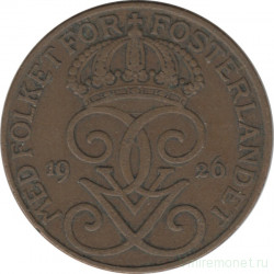 Монета. Швеция. 5 эре 1926 год.