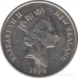 Монета. Новая Зеландия. 10 центов 1996 год.