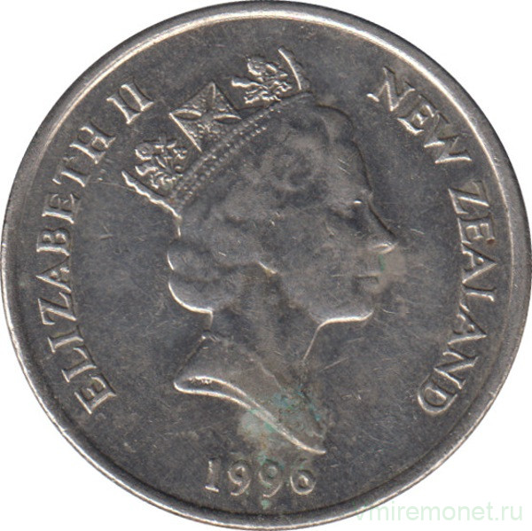 Монета. Новая Зеландия. 10 центов 1996 год.