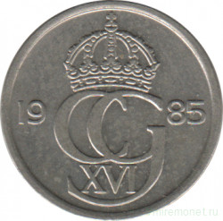 Монета. Швеция. 10 эре 1985 год.