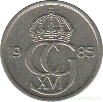 Монета. Швеция. 10 эре 1985 год.