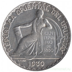 Монета. Уругвай. 20 сентесимо 1930 год. 100 лет Конституции.