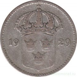Монета. Швеция. 10 эре 1929 год.