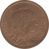 Монета. Франция. 2 сантима 1899 год. рев.