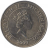 Монета. Острова Питкэрн. 2 доллара 2009 год.