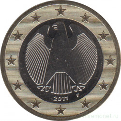 Монета. Германия. 1 евро 2011 год (F).