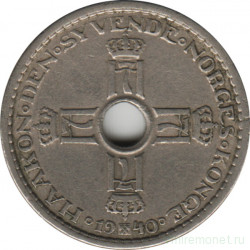 Монета. Норвегия. 1 крона 1940 год.