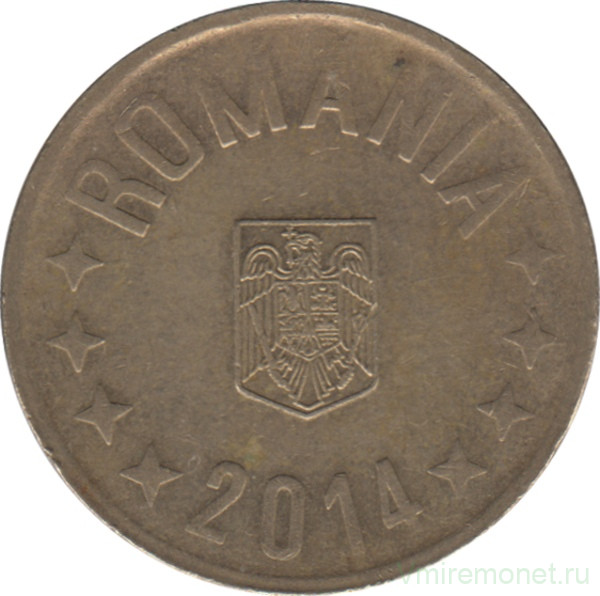 Монета. Румыния. 50 бань 2014 год.