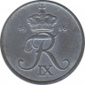  Монета. Дания. 1 эре 1956 год. ав.