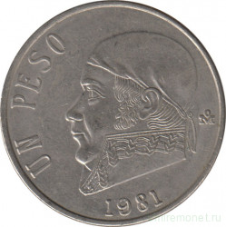 Монета. Мексика. 1 песо 1981 год.