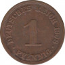 Монета. Германия (Германская империя 1871-1922). 1 пфенниг 1908 год. (A). ав.