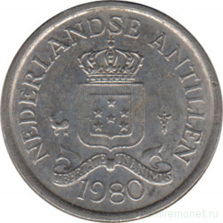 Монета. Нидерландские Антильские острова. 10 центов 1980 год.