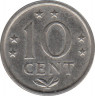 Монета. Нидерландские Антильские острова. 10 центов 1980 год. рев.