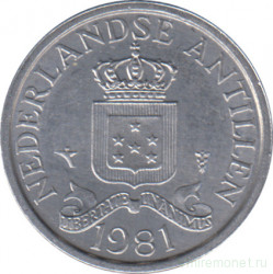 Монета. Нидерландские Антильские острова. 1 цент 1981 год.
