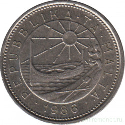 Монета. Мальта. 10 центов 1986 год.