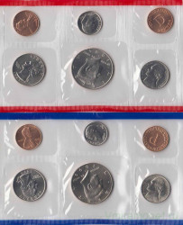 Монета. США. Годовой набор 1995 год. Монетные дворы P и D.
