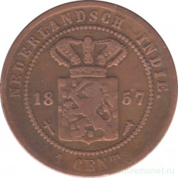 Монета. Нидерландская Ост-Индия. 1 цент 1857 год.