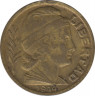 Монета. Аргентина. 5 сентаво 1944 год. ав.