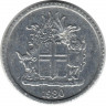 Монета. Исландия. 1 крона 1980 год.
