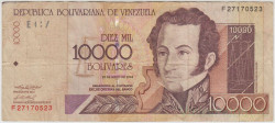Банкнота. Венесуэла. 10000 боливаров 2004 год. Тип 85d.