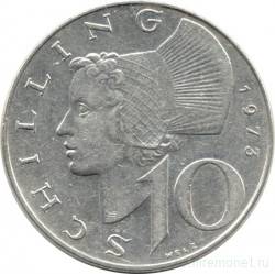 Монета. Австрия. 10 шиллингов 1973 год.