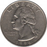 Монета. США. 25 центов 1996 год. Монетный двор P. ав.