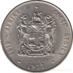 Монета. Южно-Африканская республика (ЮАР). 1 ранд 1977 год.