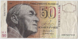 Банкнота. Финляндия. 50 марок 1986 год. Тип 118 (34).