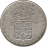 Монета. Швеция. 1 крона 1954 год. ав.