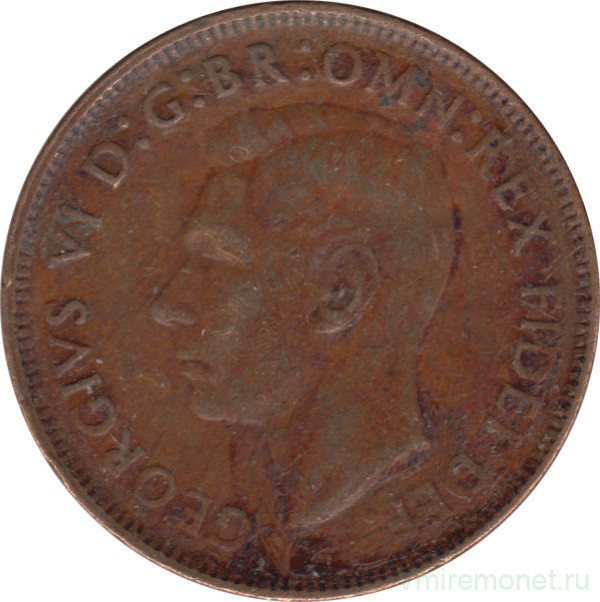 Монета. Австралия. 1/2 пенни 1950 год.