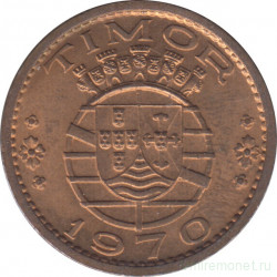 Монета. Тимор. 1 эскудо 1970 год.