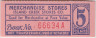 Суррогатные деньги. Шпицберген. Угледобывающая компания США. Ордер на 5 центов для расчётов в товарных лавках 1915 год. ав.