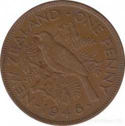 Монета. Новая Зеландия. 1 пенни 1946 год.