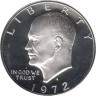 Монета. США. 1 доллар 1972 год. Монетный двор S. Серебро. Пруф. ав.
