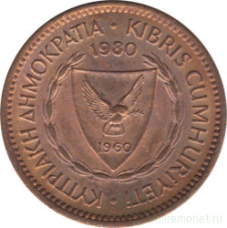 Монета. Кипр. 5 милей 1980 год.